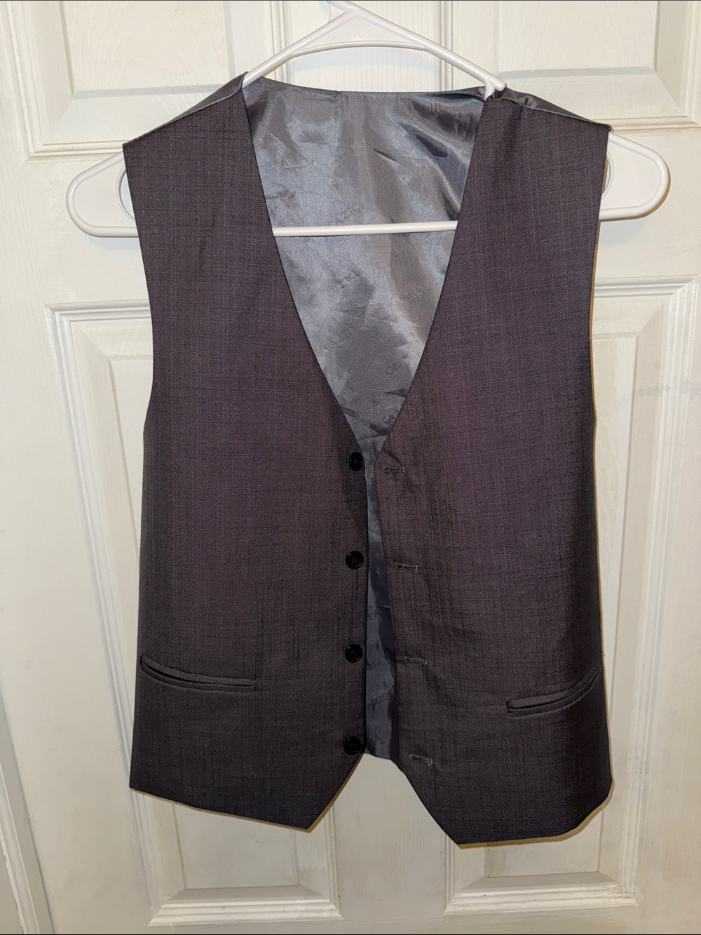 Men's Gray Tazio Dress Vest - Classic Tailored Waistcoat Size 20